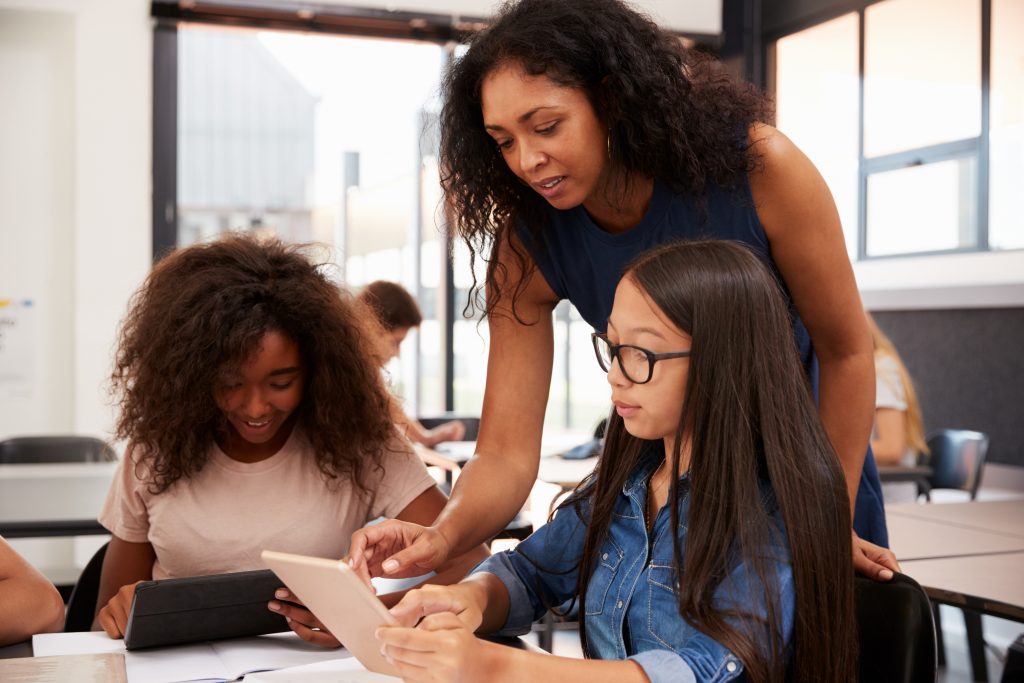 Teaching helping two students